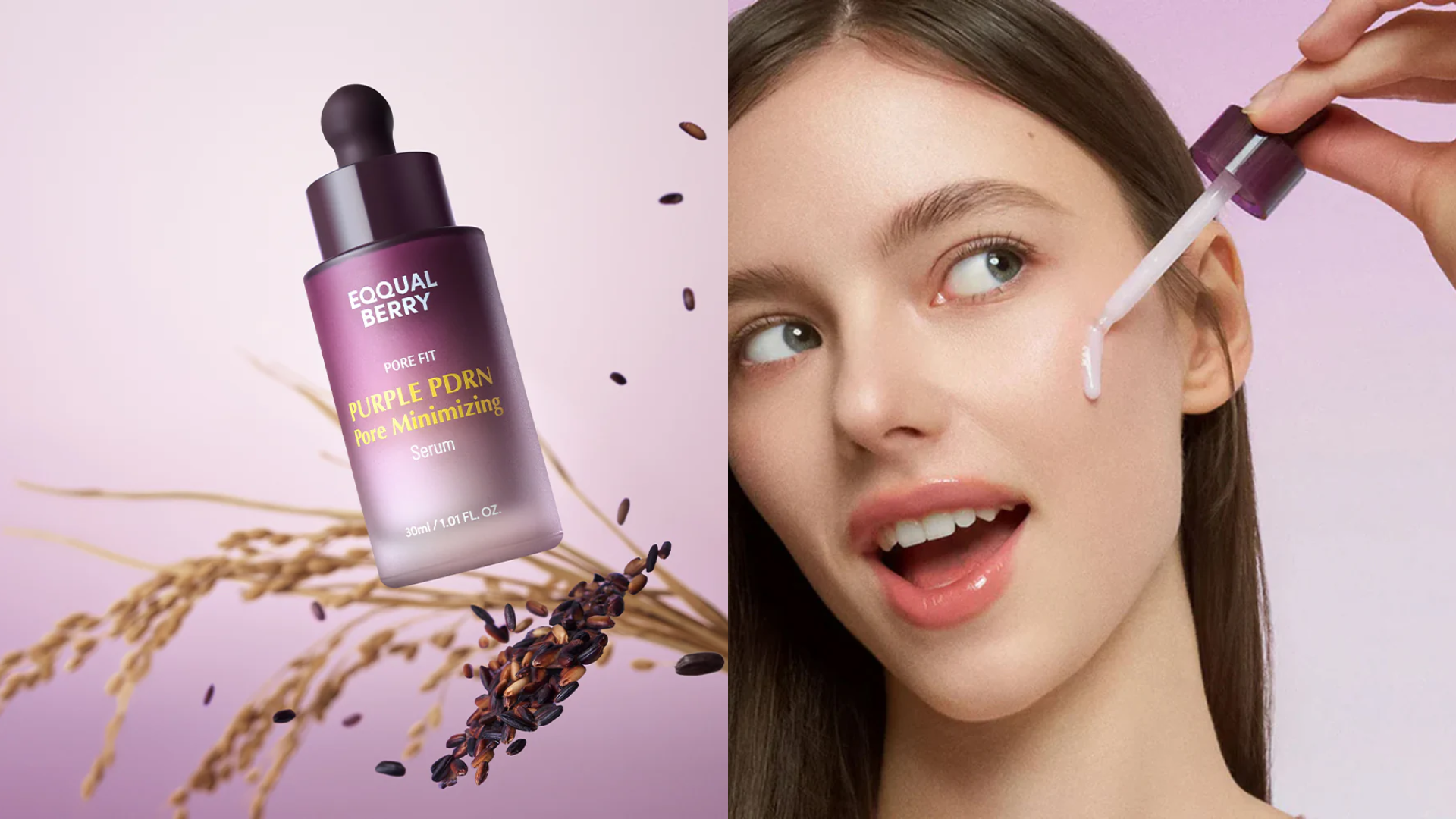 Eqqualberry Purple PDRN Pore Minimizing Serum Nudie Glow Australia